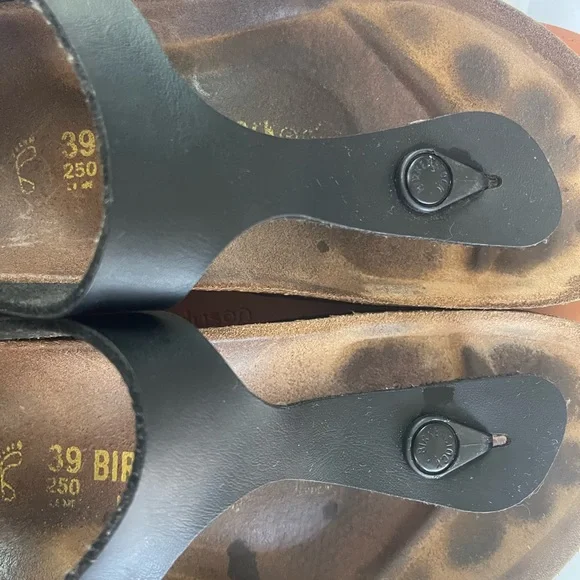 Womens Birkenstock Gizeh Sandal - Black size 39 (8) - Picture 2 of 6